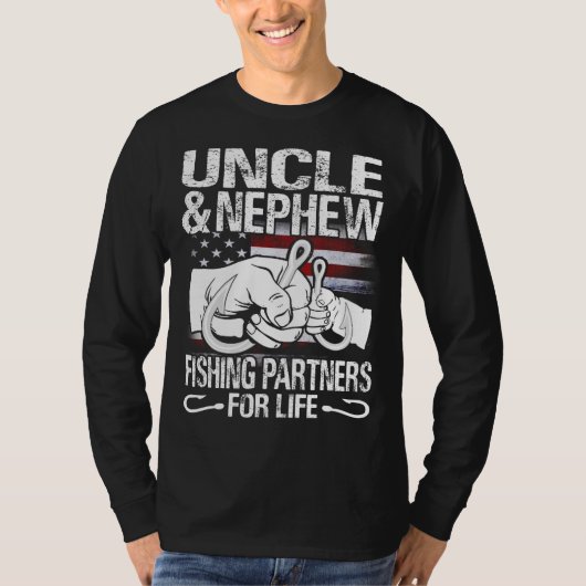 Onkel und Neffe Matching Shirts Fischereipartner (Vorderseite)