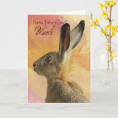 Onkel Vatertagskarte mit Wild Hare Karte (Gelbe Blume)