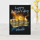 Onkel - Vatertagskarte - Schach Karte (Gelbe Blume)