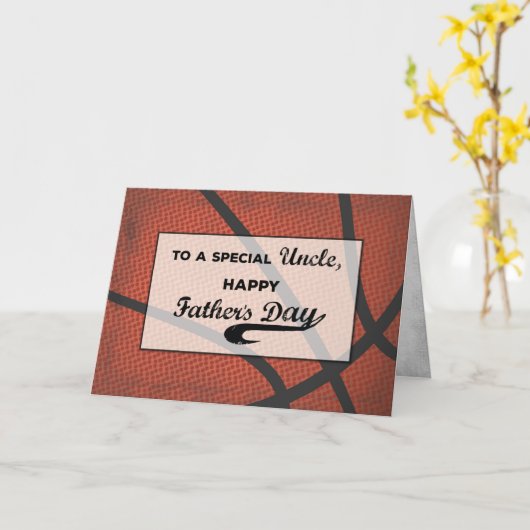 Onkel Vathers Day Basketball Grosses Not leidendes Karte (Gelbe Blume)