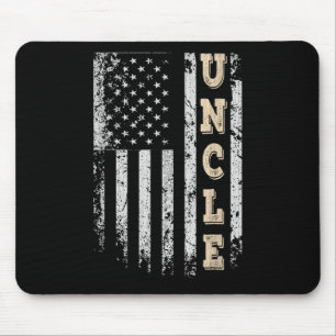 Onkel Vintag American Flag Fathers Day 4. Jul Mousepad
