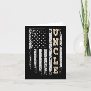 Onkel Vintage Amerikanische Flagge Vatertag 4. Jul Karte