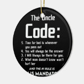 Onkel von Niece Nephew der Onkel Cool 5 Dinge Keramik Ornament (Links)