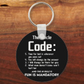 Onkel von Niece Nephew der Onkel Cool 5 Dinge Schlüsselanhänger (Vorderseite)