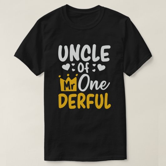 Onkel von Onederful 1st Birthday Party Matching T-Shirt (Design vorne)