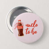 Onkel-werdend Flasche Vintage Cola Retro-Limonade Button (Vorne & Hinten)