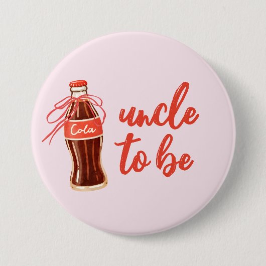 Onkel-werdend Flasche Vintage Cola Retro-Limonade Button (Vorderseite)