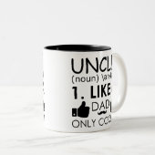 Onkel, wie der Vater nur cooler - wie Zweifarbige Tasse (VorderseiteRechts)