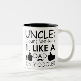 Onkel, wie der Vater nur cooler - wie Zweifarbige Tasse