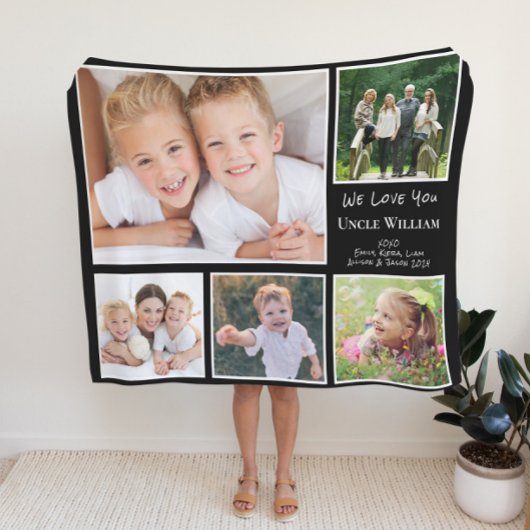 Onkel Wir Liebe Sie Foto Collage Black Sherpadecke