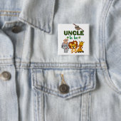 Onkel wird Jungle Safari Zoo Tier Baby Shower Button (Beispiel)