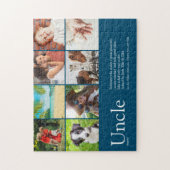 Onkel Zitat Moderne Coole Fun Foto Collage Puzzle (Vertikal)