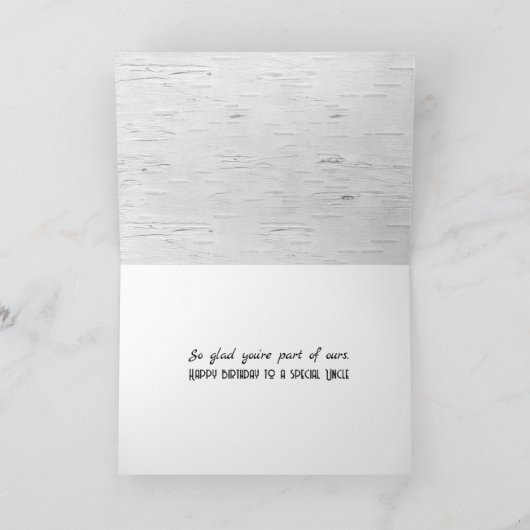 Onkels Geburtstag auf dem Birchbaum Karte (Innenseite)