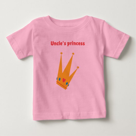 Onkels Prinzessin Baby T-shirt (Vorderseite)