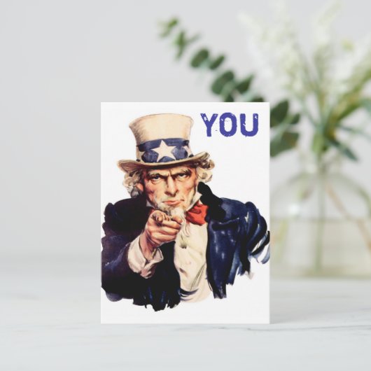 Onkelsam,Vintag Postkarte (Stehend Vorderseite)