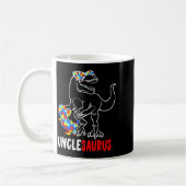 Onkelsaurus T Rex Dinosaur Autismus-Bewusstsein On Kaffeetasse (Links)