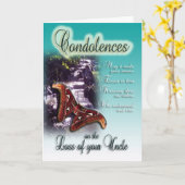 Onkelverlust - Beileidskarte Karte (Gelbe Blume)