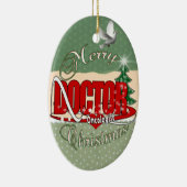 ONKOLOGE-DOKTOR FROHE WEIHNACHTEN KERAMIK ORNAMENT (Rechts)