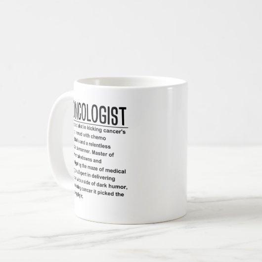 Onkologe Kaffeetasse (Vorderseite Links)