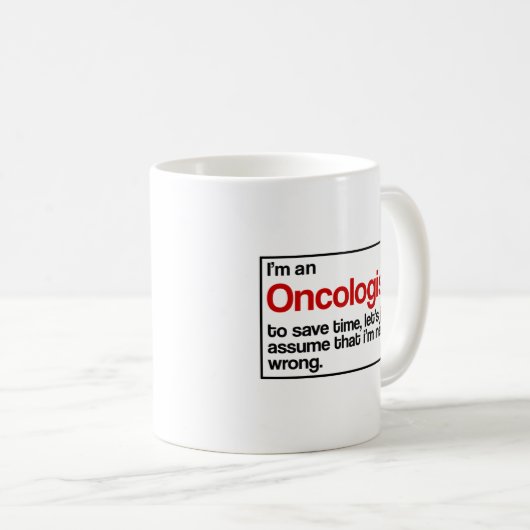 Onkologe Kaffeetasse (VorderseiteRechts)