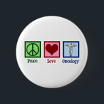 Onkologe Liebe Onkologie Button<br><div class="desc">Ein wunderschönes onkologisches Geschenk mit einem Friedenszeichen,  Herz und dem Symbol für das medizinische Kadukus. Liebe Onkologie. Unterstützen Sie die wunderbaren Ärzte auf dem Gebiet der Heilung und der Unterstützung von Krebspatienten.</div>