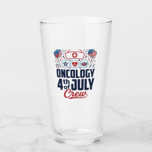 Onkologie 4. Juli Crew Medizinisches Patriotisches Glas