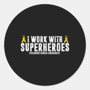 Onkologie der Kinder RN Nurse Onkologe Ribbon Runder Aufkleber