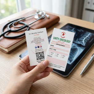 Onkologie-Klinik-Geschäft   Einfache Terminvereinb Visitenkarte