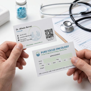 Onkologie-Klinik-Geschäft Einfache Terminvereinb Visitenkarte