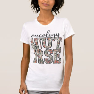 Onkologie-Krankenschwester Floral Vintage T-Shirt