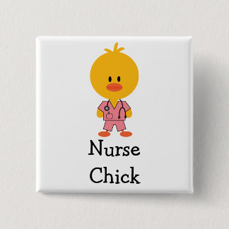 Onkologie-Krankenschwester-Küken-Knopf Button