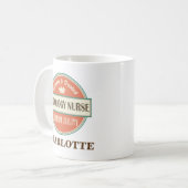 Onkologie-Krankenschwester-personalisiertes Kaffeetasse (Vorderseite Links)