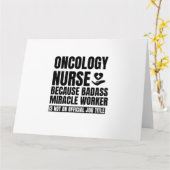 Onkologie Krankenschwester, weil Badass Wunder Arb Karte (Gelbe Blume)