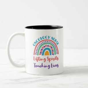Onkologie Krebs Nurse Rainbow Lifting Spirituosen Zweifarbige Tasse