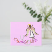 Onkologie Nurse Angel Postkarte (Stehend Vorderseite)