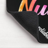 Onkologie Nurse Herz Word Cloud Watercolor Regenbo Mousepad (Ecke)