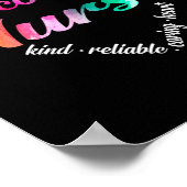 Onkologie Nurse Herz Word Cloud Watercolor Regenbo Poster (Ecke)