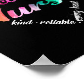 Onkologie Nurse Herz Word Cloud Watercolor Regenbo Poster (Ecke)