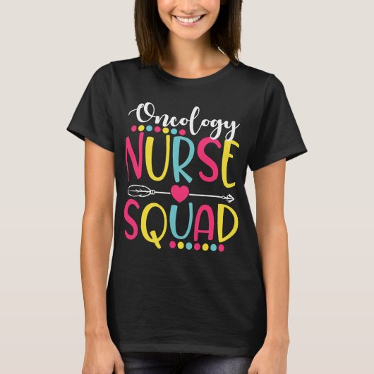 Onkologie Nurse Squad Niedlich Funny Nurses Gesche T-Shirt (Vorderseite)