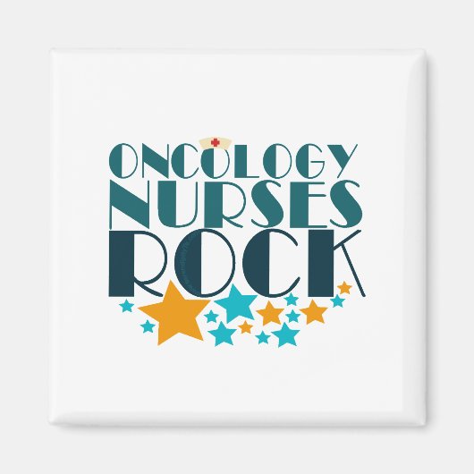 Onkologie Nurses Rock Magnet (Vorne)