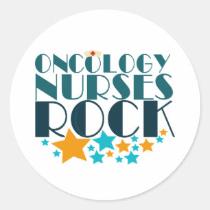 Onkologie Nurses Rock Runder Aufkleber