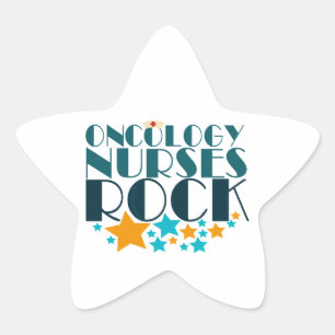 Onkologie Nurses Rock Stern-Aufkleber