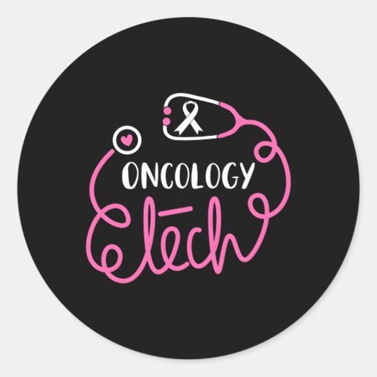 Onkologie Tech Cancer Awareness Radiology Oncology Runder Aufkleber (Vorderseite)