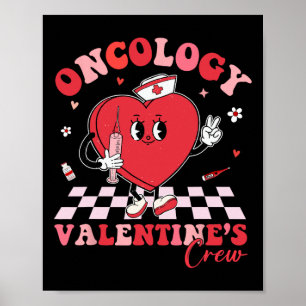 Onkologie Valentinstag Herz Krebs Krankenschwester Poster