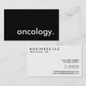 Onkologie. Visitenkarte (Vorne/Hinten)