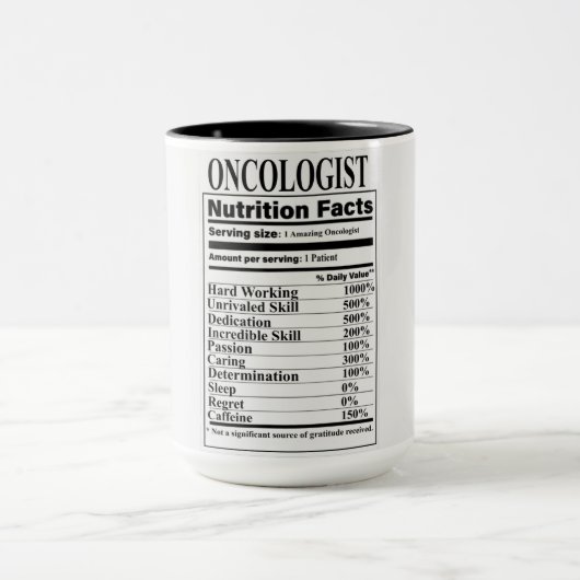 Onkologin Nutrition Fakten Tasse (Zentrum)