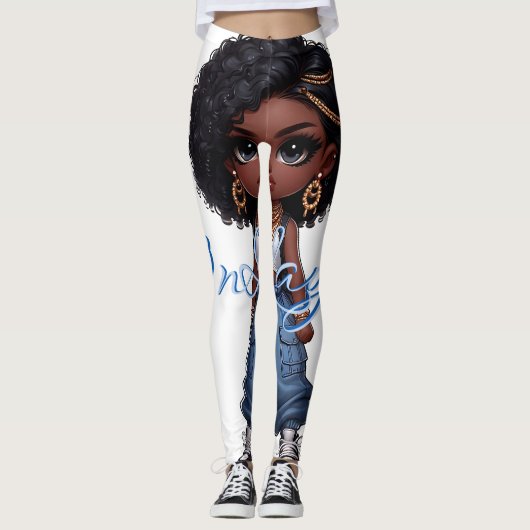 OnLaye1 Ebony baddie Jean Leggings (Vorderseite)