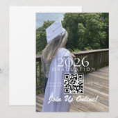 Online-Abschluss-Einladungs-QR-Code 2026 (Vorne/Hinten)