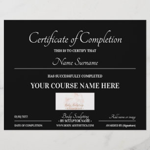 Online-Abschlussurkunde für den Black Course