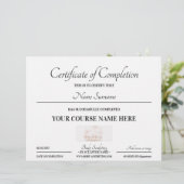 Online-Abschlusszeugnis für den Basiskurs (Stehend Vorderseite)